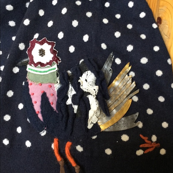 Charlie & Robin Polka Dot Cardigan with Birds - Picture 10 of 11